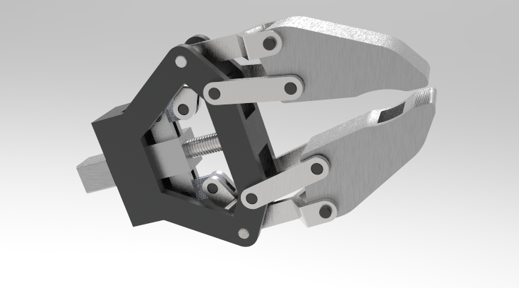obotic arm gripper机械臂夹持器3D数模图纸 Solidworks设计